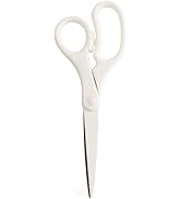 JAM PAPER Multi-Purpose Precision Scissors - 8 Inch - White - Ergonomic Handle & Stainless Steel ...