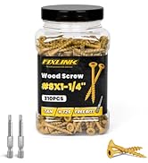 Wood Screws 1-1/4 Inch, FIXLINK Deck Screws #8 x 1-1/4