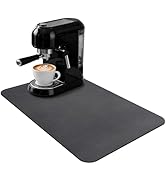 Coffee Bar Mat 20x12 Inch, Black Bar Mat, Absorbent Hide Stain Rubber Backed Dish Drying Mat for ...