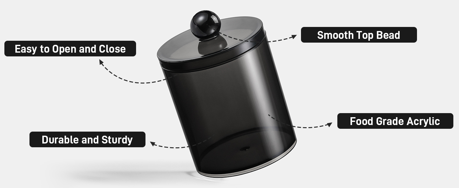qtip holder dispenser bathroom canisters