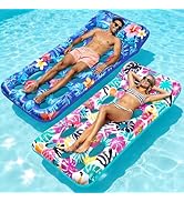 Korlon Tec Pool Floats Adult, Inflatable Tanning Pool Float Lounger, Cooling Pool Rafts Floaties ...