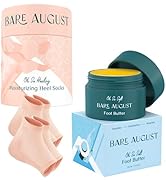 Bare August Repair Socks & Foot Cream Bundle - Foot Moisturizer and Callus Cream Softener to Repa...