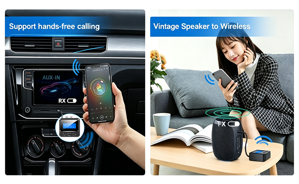 Bluetooth transmitter receiver for tv