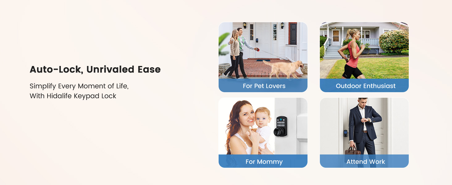keypad door lock with handle