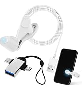 UKCOCO Automatic Phone Screen Clicker, Simulated Finger Clicker Clip-on with 2 in 1 OTG Connector...