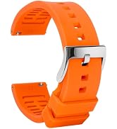 TStrap Silicone Watch Band for Men - Black Quick Release Watch Band for Women Soft - Waterproof S...