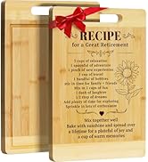 Kikcoin Retirement Gifts for Women 2026 - Bamboo Cutting Boards Leaving Gifts for Colleagues, Cow...