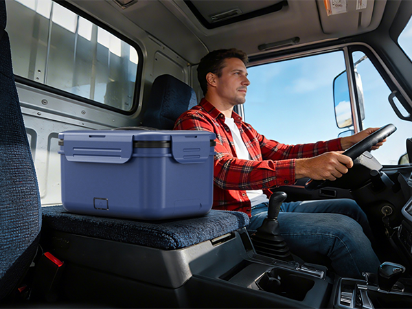 Rechargeable heated lunch box for car/truck/taxi/driver