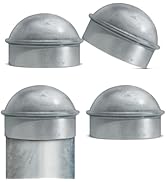 VIVIDA 2-3/8" Fence Post Cap 4 PCS, Chain Link Post Caps, Galvanized Steel, for 2-3/8" OD Pipe, C...