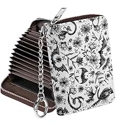 Mayski Credit Card Holder, Zipper Credit Card Wallet for Women, Small Accordion Card Cases Holder...