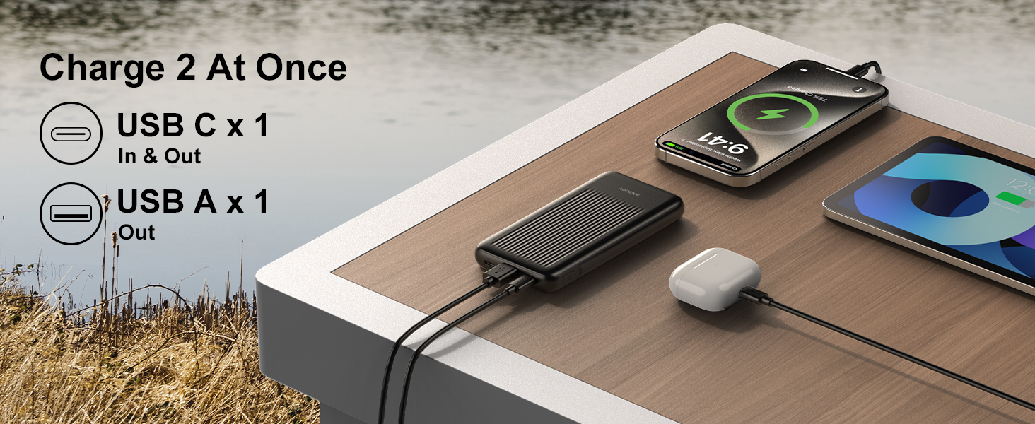 2-Pack 10000mAh Power Bank