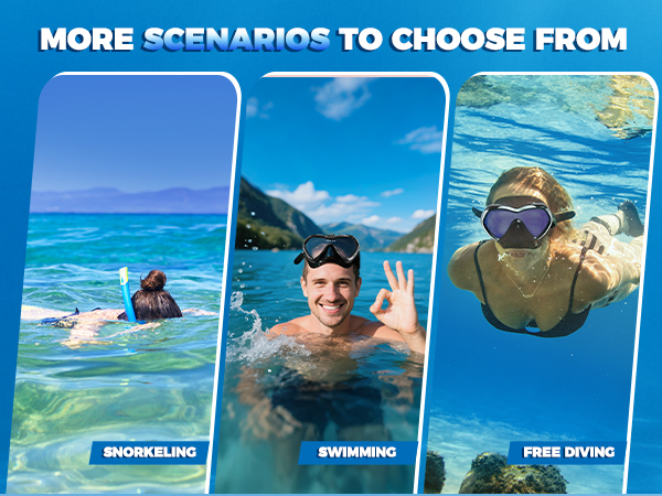 Scuba Diving Mask Snorkel Goggles, Adult Mirror Swim Mask Single Lens Swim Goggles wIith Nose Cover