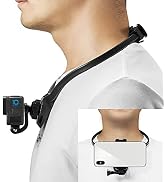 HAFOKO POV VLOG Neck Holder Mount for Gopro 360° Rotation Smartphone Neck Mount Chest Holder with...