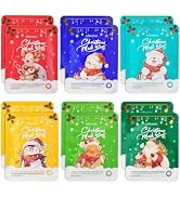Vienflona 12PCS Christmas Facial Masks for Stocking Stuffers, Face Mask Set for Women Skincare, H...