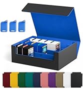 UAONO Trading Card Storage Box, Holds 1800 Sleeved Cards with 10 Dividers & 3 Stoppers, Magnetic ...