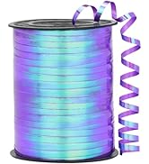 OMISELIO Purple Ribbon, 500 Yard Iridescent Purple Curling Ribbon, Curling Ribbon for Gift Wrappi...