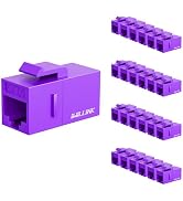 iwillink RJ45 Cat6 Keystone Coupler 25-Pack, Female to Female Cat6 Keystone Jack, UTP Keystone Co...