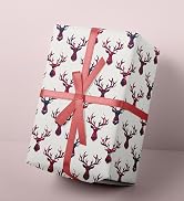 RiukRaiu Christmas Wrapping Paper for Kids Adults - Plaid Reindeer, Santa, Snowmen, Red/Green Rus...