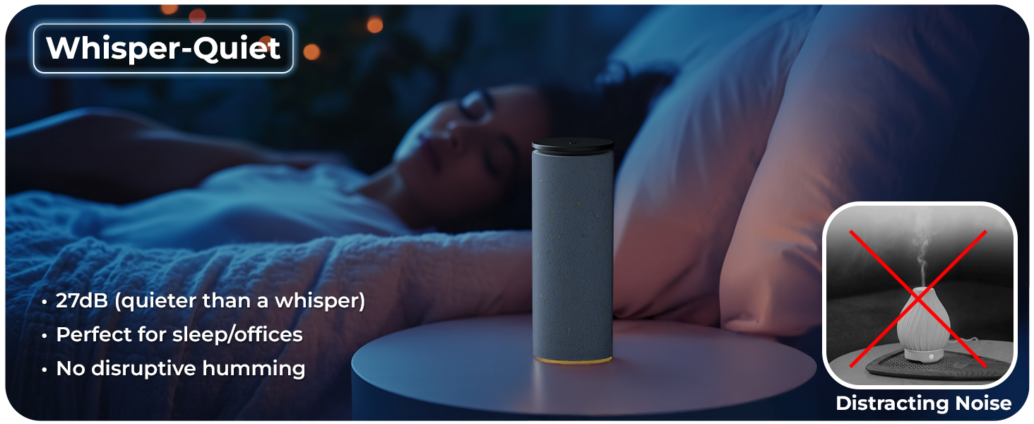 Cooper Bliss Diffuser Oil Machine – Whisper-quiet, perfect for sleep, offices, and undisturbed aroma