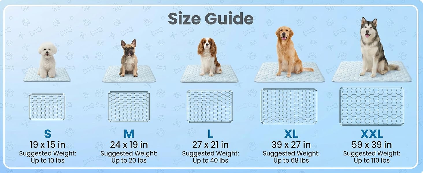 Dog Cooling Mat for Large Dogs,Washable Self Cooling Pet Pad with Non Slip Bottom