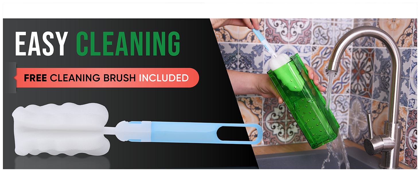Easy to clean trap with included blue brush