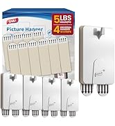 TAILI Picture Hangers 4 Pack(10 Strips), Adhesive Picture Hanging Hooks Without Nails, No Damage ...