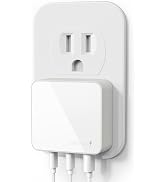 Nekmit 100W Flat USB C Charger Block, 3-Port GaN Fast Wall Charger(2*USB-C & 1*USB-A), USB C Wall...
