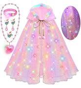 BYHTTKIGM Unicorn Toys Princess Dresses for Girls 4-6, Light Up Costume Cape Girl Toys for 3 4 5 ...