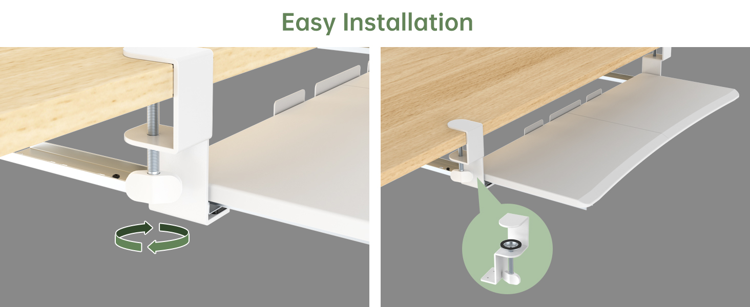 pull out keyboard tray under desk