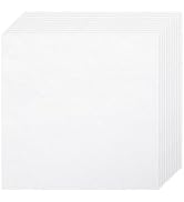 10 PCS Embroidery Fabric, Pre-Cut White Natural Linen Needlework Embroidery Cloth Fabric, Embroid...