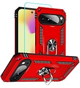 HNHYGETE for Pixel 10 Case/Pixel 10 Pro Case with Screen Protector: 360°Grade Rotatable Kickstand...