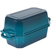 Flavehc Bread Pan Cast Iron Loaf Pan with Lid Bread Loaf Pan 9x5 Inch Loaf Pan Enameled Cast Iron...
