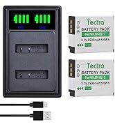 Tectra 2X High Capacity EN-EL12 Replacement Battery and LED Dual Charger for Nikon Coolpix A1000 ...