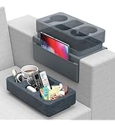 Couch Arm Tray Removable Armrest for Sofa Arm Tray Silicone Couch Cup Holder Tray Armchair Caddy ...