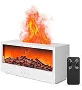 Fireplace Flame Air Diffuser Humidifier | 7 Colors Aromatherapy Oil Diffuser, Ultrasonic Aroma Hu...