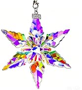 2026 Annual Christmas Ornaments, Crystal Star Ornaments for Christmas Tree | Sparkly Beautiful Cr...