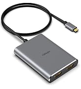 fairikabe USB C to Dual HDMI Adapter for 2 Monitors, 2 HDMI Extend Displays for MacBook, HDMI Spl...