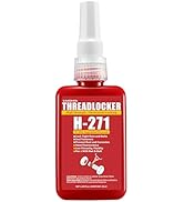 ESKONKE Red Thread Locker 271 Nuts & Bolts Locker High Strength Permanent Locking 1.69 Fl oz Thre...