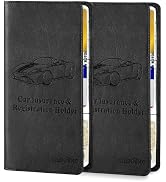 TILDOSAC 2Pack Leather Car Registration and Insurance Holder | Premium Car Document Organizer | ...