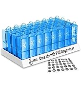 CAidRE Monthly Pill Organizer 2 Times A Day, One Month Pill Organizer AM/PM, 31 Day Pill Box Orga...