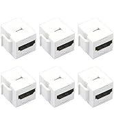 VCE 6-Pack HDMI Female Keystone Coupler, HDMI Keystone Jack Insert 4K Gold Plated HDMI Adapter Fe...