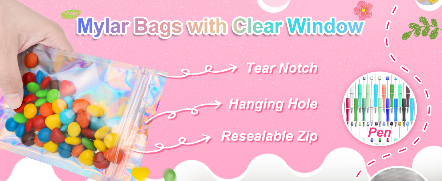 Mylar Bags with Clear Window