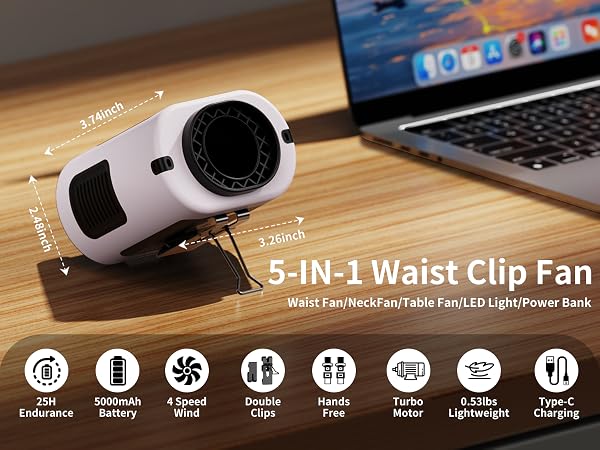socool waist clip fan