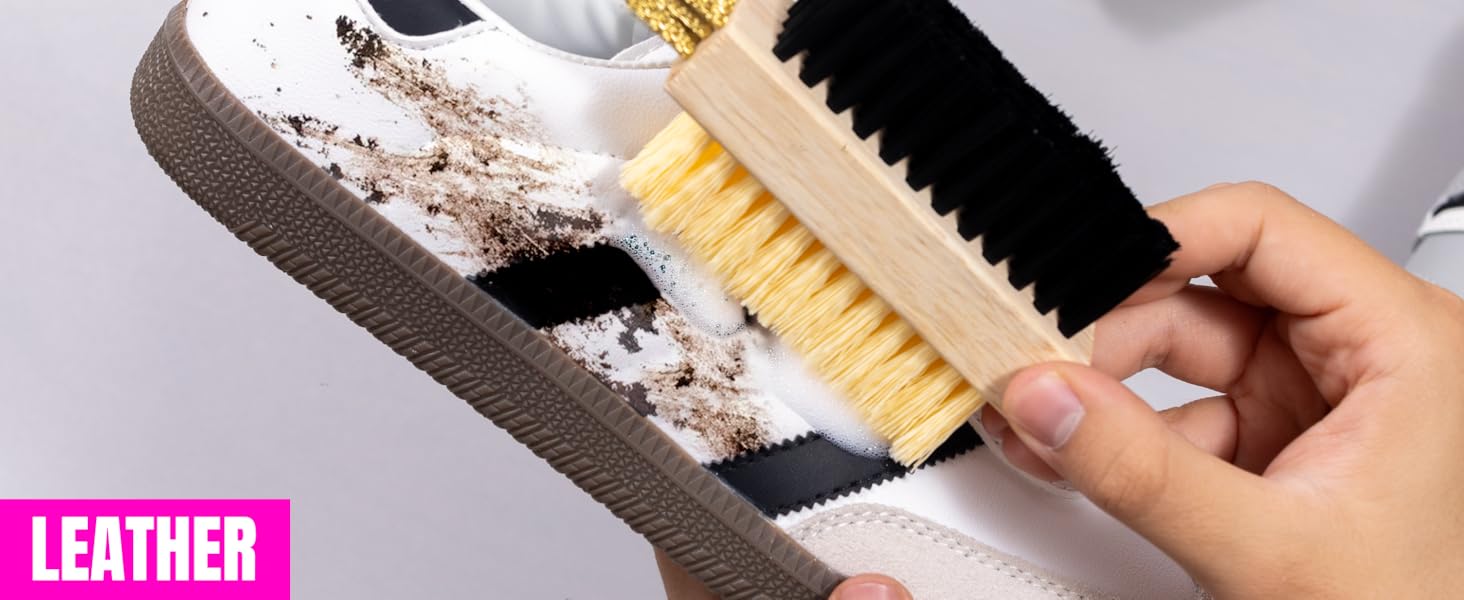 Take the dirt out of any leather shoes with Pink Miracle Shoe Brush