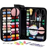 PLANTIONAL Heavy Duty Sewing Kit: 120pcs Needle and Thread Kit 20 Color with Large-Eye Sewing Nee...