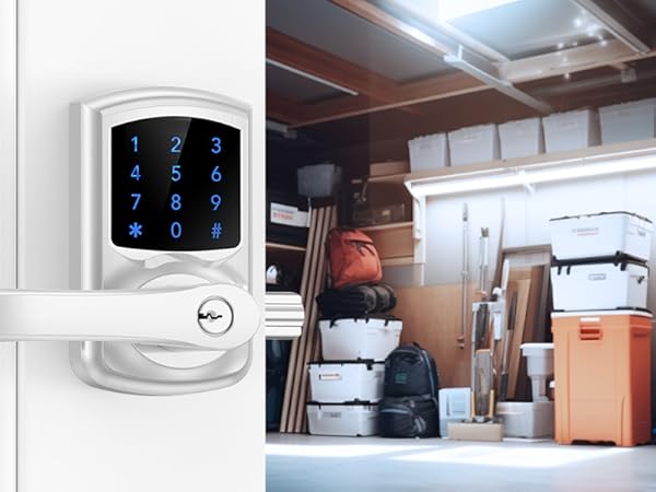 Touchscreen Keypad Door Lock with Handle