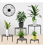 Lizhluzh 5 Pack Metal Plant Stand for Outdoor and Indoor plants Modern Anti-Rust Plant Stands Ind...
