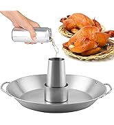 Tellshun Beer Can Chicken Holder, 12 Inch Stainless Steel Grill, BBQ Roaster Cooker Stand Vertica...