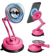 PIEPIE All-Metal Magnetic Women Car Phone Holder, Elegant Pink Long Arm, 360° Rotatable Magnetic ...
