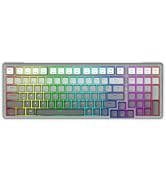 E-YOOSO Z-99 Wireless Mechanical Keyboard, Gaming Keyboard with Triple Mode BT/2.4G/USB-C, Linear...
